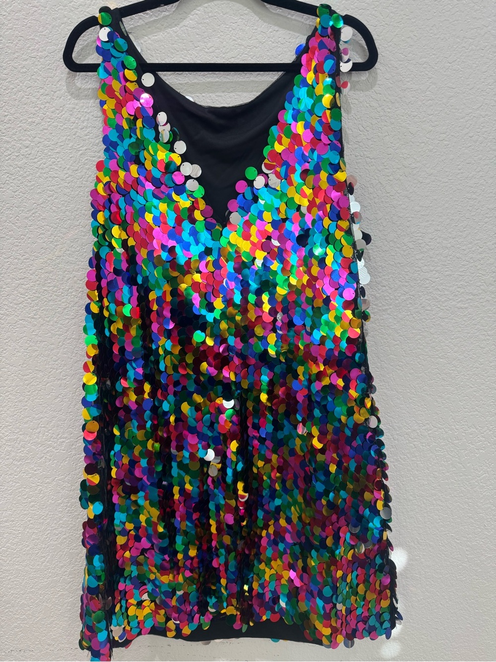 Betsey Johnson Multicolor Jumbo Sequin Shift Dress NWT Size 16 NYE Party - Picture 6 of 8
